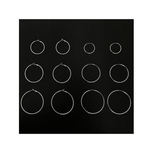 銀色大圈圈耳環女銀針耳釘耳釦氣質素圈耳飾高級感輕奢冷淡風耳圈