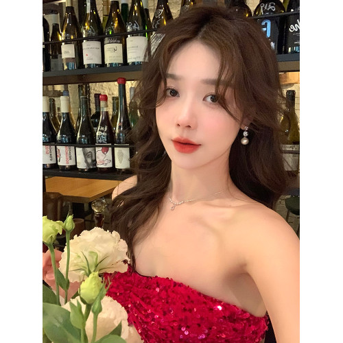 晚宴公主閃鋯珍珠耳環女獨特巨好看秋冬耳飾輕奢高級感耳釘耳夾 晚宴公主閃鋯珍珠耳環女獨特巨好看秋冬耳飾輕奢高級感耳釘耳夾