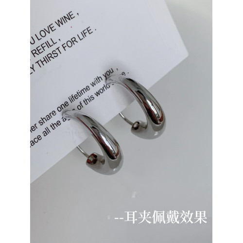 「永恒」隱形不痛耳夾！金屬耳飾女蚊香盤耳夾耳環耳釘銀素圈耳圈