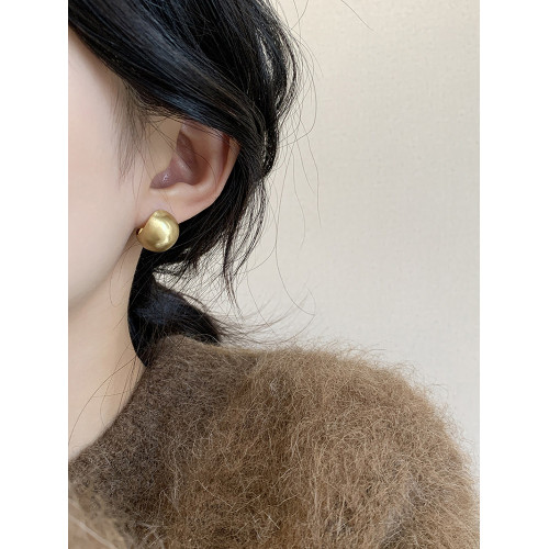 迷度925銀針高級感百搭簡約拉絲耳環氣質耳釘冷淡風獨特設計感女 迷度925銀針高級感百搭簡約拉絲耳環氣質耳釘冷淡風獨特設計感女