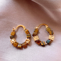 美拉德復古圈圈秋冬耳環女輕奢耳圈2026新款爆款耳釘高級感耳飾品