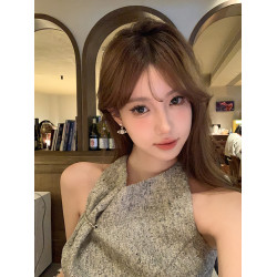 【蜜桃茶】法式美神 星球珍珠耳環女秋冬輕奢高級感土星耳釘耳飾