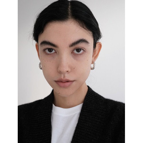 【CnHnOn 脂肪商店】小衆編織粗麻花耳圈 高保色做舊質感耳環