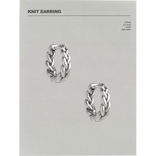 【CnHnOn 脂肪商店】小衆編織粗麻花耳圈 高保色做舊質感耳環