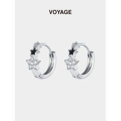 星星耳釦耳環女圈圈耳圈輕奢高級小衆設計感獨特耳墜甜酷耳釘耳飾