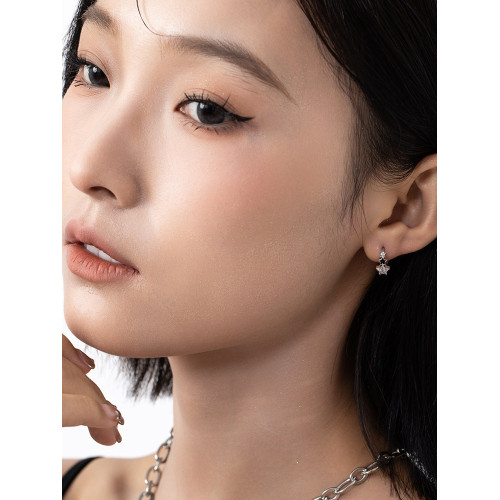 星星耳釦耳環女圈圈耳圈輕奢高級小衆設計感獨特耳墜甜酷耳釘耳飾