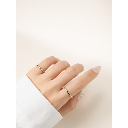 14K包金簡約方塊錢袋戒指女 歐美冷淡風小衆高級感尾戒關節戒小指 14K包金簡約方塊錢袋戒指女 歐美冷淡風小衆高級感尾戒關節戒小指