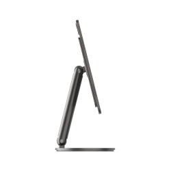 ipadproAir654磁吸支架折曡旋轉金屬可攜式12.9寸桌面繪圖無線充電