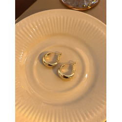 歐美復古金屬耳圈女輕奢高級感小衆設計簡約百搭氣質耳環耳飾秋冬