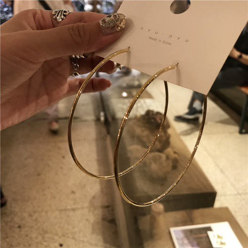 歐美大氣圓圈耳圈誇張時尚素圈ins耳環百搭高級感耳釘女港風耳飾