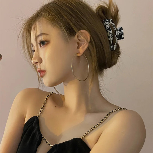 歐美大氣圓圈耳圈誇張時尚素圈ins耳環百搭高級感耳釘女港風耳飾