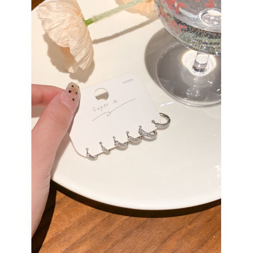 嘟嘟夫婦睡覺不用摘耳圈耳環獨特小衆爆閃耳骨釘高級感耳釦耳飾女