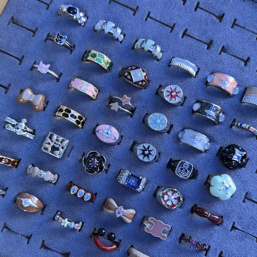 中古vintage戒指女小衆設計高級感食指戒裝飾關節戒輕奢誇張食指