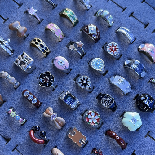 中古vintage戒指女小衆設計高級感食指戒裝飾關節戒輕奢誇張食指