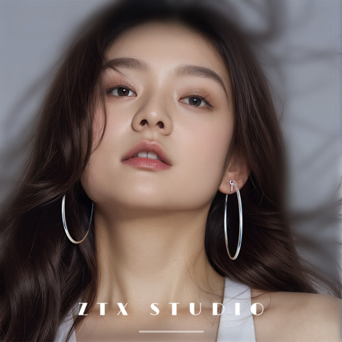 ZTX 不挑臉型歐美風素圈耳夾無耳洞女誇張圓圈耳飾氣質大耳圈耳環