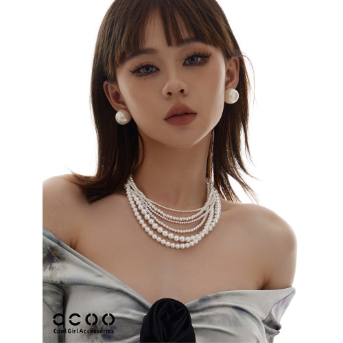 CC&OO大珍珠耳釘女2025新款輕奢高級感氣質耳環925銀針夏日耳飾品