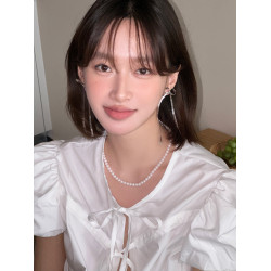 蝴蝶結耳釘女小衆設計感獨特流蘇耳環新款2026爆款甜酷誇張耳飾