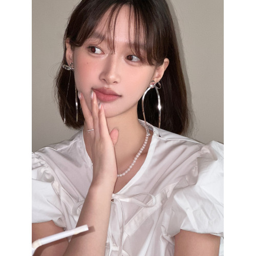 蝴蝶結耳釘女小衆設計感獨特流蘇耳環新款2026爆款甜酷誇張耳飾