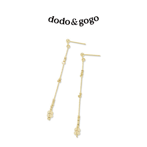 DODOGOGO碎銀子長款流蘇耳釘小衆設計高級感耳飾顯瘦輕奢氣質耳環