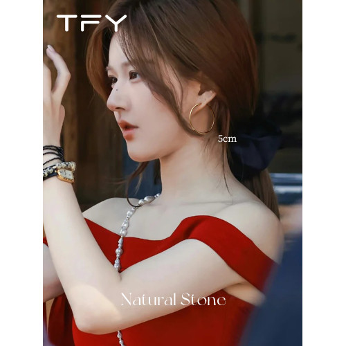 醫用鈦鋼金色大圈耳環圈圈女不掉色2026年新款爆款圓圈素圈耳圈