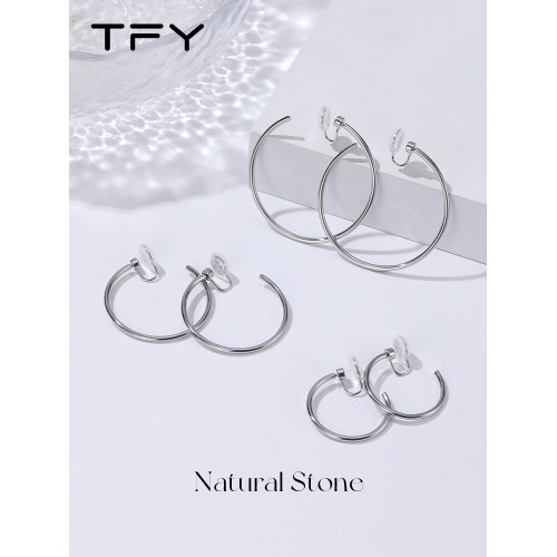 銀色大圈耳夾女無耳洞耳圈新款蚊香盤圈圈大圓圈素圈耳環圓環耳飾 銀色大圈耳夾女無耳洞耳圈新款蚊香盤圈圈大圓圈素圈耳環圓環耳飾