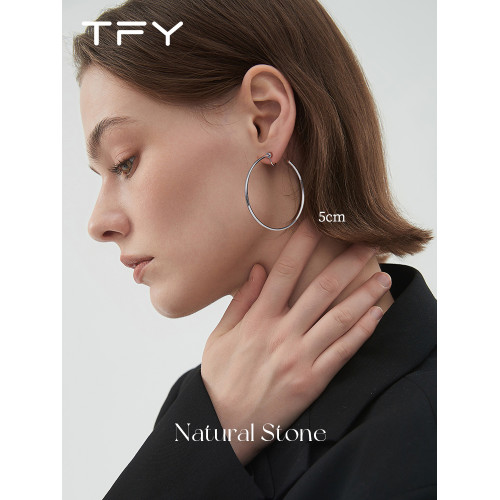 銀色大圈耳夾女無耳洞耳圈新款蚊香盤圈圈大圓圈素圈耳環圓環耳飾 銀色大圈耳夾女無耳洞耳圈新款蚊香盤圈圈大圓圈素圈耳環圓環耳飾