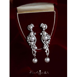 「英國女王」法式高級感輕奢優雅復古宴會精緻閃耀珍珠耳環/耳夾