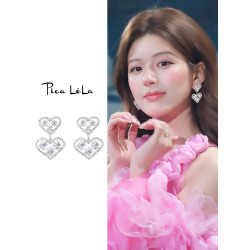 輕奢愛心耳夾無耳洞女氣質高級感耳環2026新款爆款耳釘方圓臉耳飾