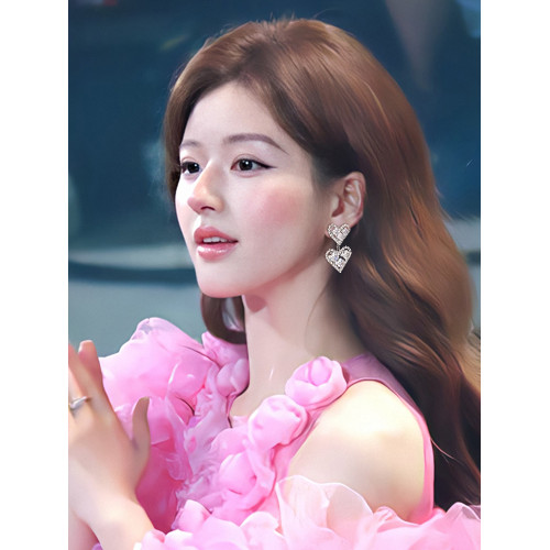 輕奢愛心耳夾無耳洞女氣質高級感耳環2026新款爆款耳釘方圓臉耳飾