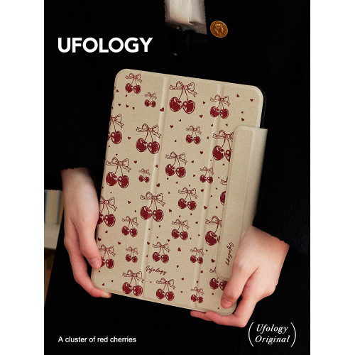 Ufology原創適用ipadair6/7保護殼pro平板mini6保護套air4/5磁吸全包筆槽11寸ipad11蘋果7/8/9/10/11代櫻桃