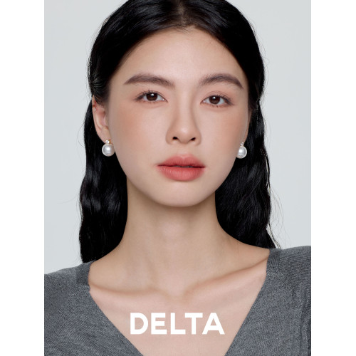 DELTA大谿地黑珍珠戴妃耳釘無耳洞耳夾女s925銀氣質輕奢新款耳飾