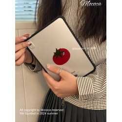 MOCOCA《小番茄》原創設計插畫可愛少女適用於ipad保護黑邊單殼磨砂亞克力防彎air456蘋果平板套pro11寸mini7