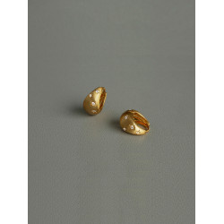 TONE手工拉絲鋯石精緻耳夾蚊香盤高級簡約百搭氣質無耳洞耳釦耳環