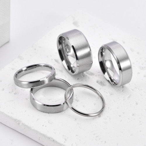 泰愛你時尚INS風歐美飾品鈦鋼戒指男式簡約光面素圈指環食指飾品