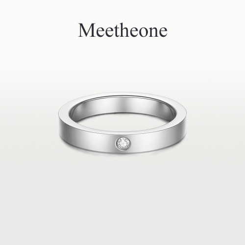 單鑽戒指素圈男女士婚戒求婚結婚18K情侶對戒關節新款爆款指環