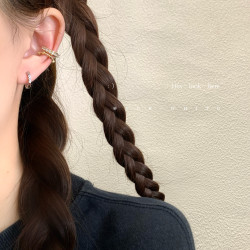 「雙子島」簡約小巧mini光面耳圈小衆設計感耳環日常精緻個性耳夾