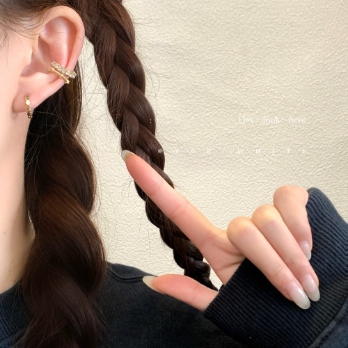 「雙子島」簡約小巧mini光面耳圈小衆設計感耳環日常精緻個性耳夾