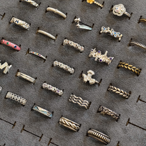 戒指女輕奢高級感素圈戒指小衆設計不掉色食指戒指開口可調節單戒