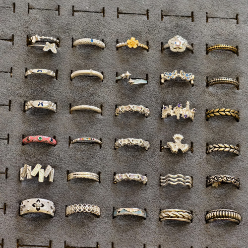 戒指女輕奢高級感素圈戒指小衆設計不掉色食指戒指開口可調節單戒