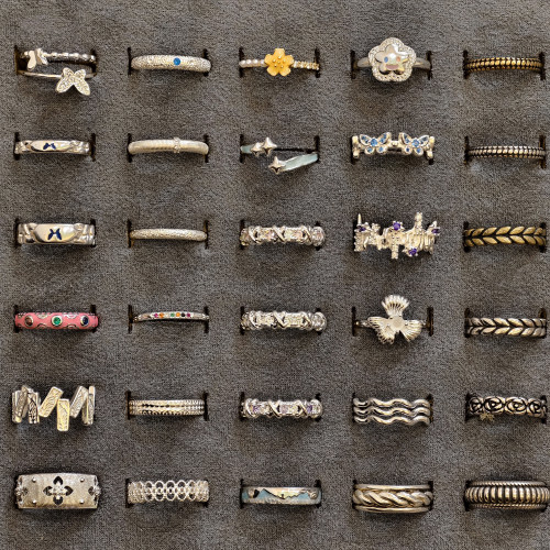 戒指女輕奢高級感素圈戒指小衆設計不掉色食指戒指開口可調節單戒