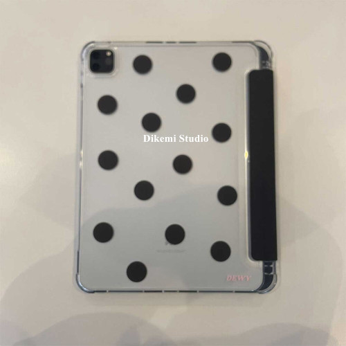 韓國ins小衆古早風滿屏黑波點帶筆槽ipad11/10/9平板電腦保護殼支架air7/5/6適用蘋果ipadA16/M3保護皮套防摔 韓國ins小衆古早風滿屏黑波點帶筆槽ipad11/10/9平板電腦保護殼支架air7/5/6適用蘋果ipadA16/M3保護皮套防摔