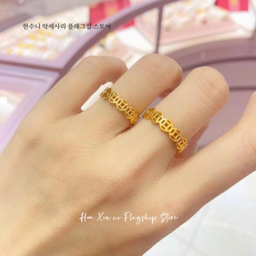 銅錢戒指鈦鋼不掉色錢多多素圈戒指旺財偏財戒指男士女士招財轉運 銅錢戒指鈦鋼不掉色錢多多素圈戒指旺財偏財戒指男士女士招財轉運