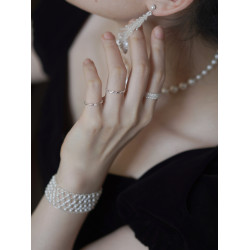 混合寮 be mine 日本進口古董珠 緞面光澤 手工串珠戒指