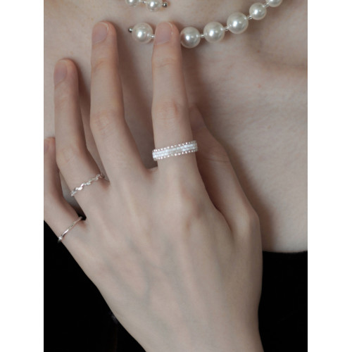 混合寮 be mine 日本進口古董珠 緞面光澤 手工串珠戒指