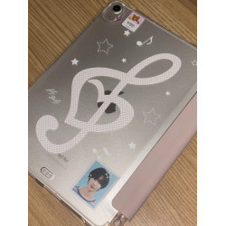 韓系ins風小衆設計簡約霧面古早粉波點藝術音符星星iPadair7/6/5/mini7/A16平板電腦pro11寸三折頁保護套