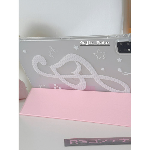 韓系ins風小衆設計簡約霧面古早粉波點藝術音符星星iPadair7/6/5/mini7/A16平板電腦pro11寸三折頁保護套