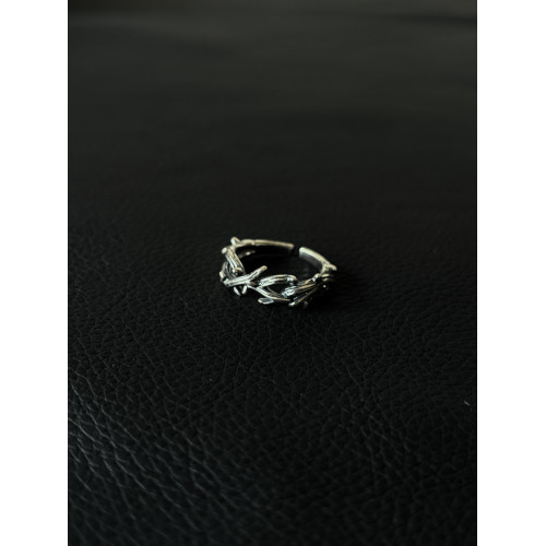 小心袖口 Vintage中古樹枝荊棘皇冠戒指Lamar復古小衆戒指配飾