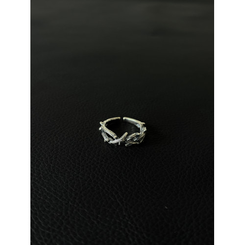 小心袖口 Vintage中古樹枝荊棘皇冠戒指Lamar復古小衆戒指配飾