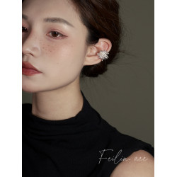 雪花耳夾女無耳洞耳骨夾輕奢高級感小衆耳飾免打耳洞無洞專用耳夾