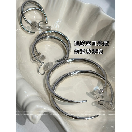 方圓臉天菜 簡約素圈耳夾女輕奢小衆獨特無耳洞耳環通勤百搭耳飾